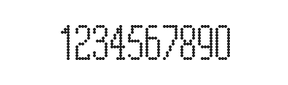 5×12数字点阵字体 ddN512AA1903