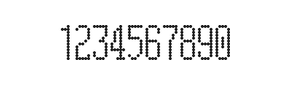 5×12数字点阵字体 ddN512AA1907