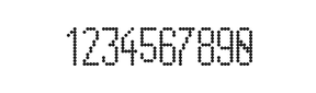 5×12数字点阵字体 ddN512AA1911