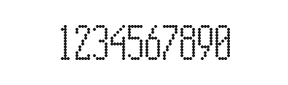 5×12数字点阵字体 ddN512AA1916