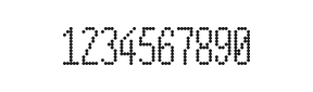 5×12数字点阵字体 ddN512AA1917