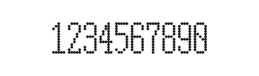 5×12数字点阵字体 ddN512AA1922