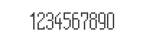 5×12数字点阵字体 ddN512AA1925