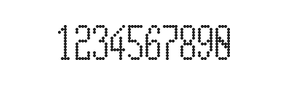 5×12数字点阵字体 ddN512AA1926