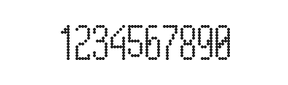 5×12数字点阵字体 ddN512AA1927