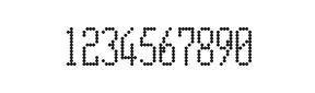 5×12数字点阵字体 ddN512AA1930