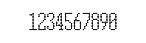 5×12数字点阵字体 ddN512AA1931