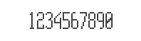 5×12数字点阵字体 ddN512AA1938
