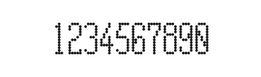 5×12数字点阵字体 ddN512AA1942