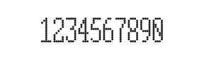 5×12数字点阵字体 ddN512AA1950