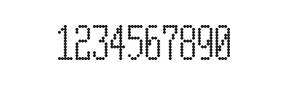 5×12数字点阵字体 ddN512AA1951
