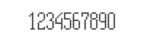 5×12数字点阵字体 ddN512AA1953