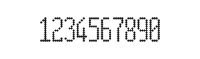 5×12数字点阵字体 ddN512AA1954