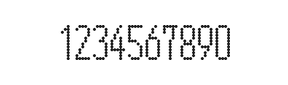5×12数字点阵字体 ddN512AA1957