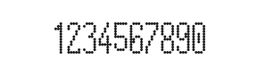5×12数字点阵字体 ddN512AA1963