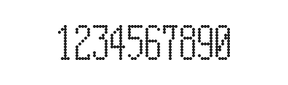 5×12数字点阵字体 ddN512AA1969