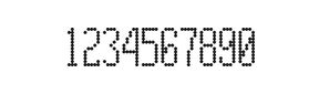 5×12数字点阵字体 ddN512AA1970