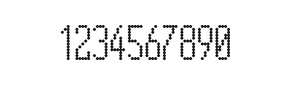 5×12数字点阵字体 ddN512AA1971