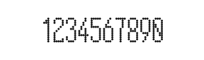 5×12数字点阵字体 ddN512AA1980