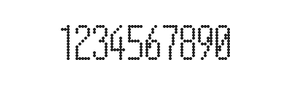 5×12数字点阵字体 ddN512AA1985