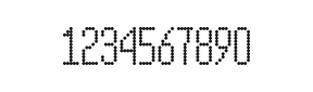 5×12数字点阵字体 ddN512AA1987