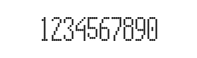 5×12数字点阵字体 ddN512AA1988