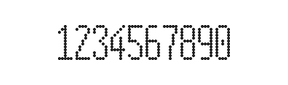 5×12数字点阵字体 ddN512AA1992