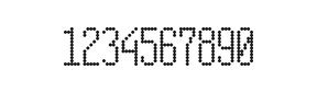 5×12数字点阵字体 ddN512AA1998