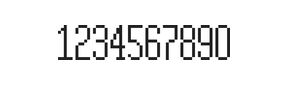 5×12数字点阵字体 ddN512AB0005