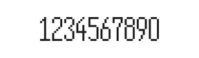 5×12数字点阵字体 ddN512AB0010