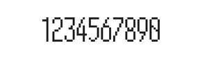 5×12数字点阵字体 ddN512AB0015