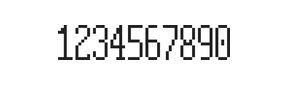 5×12数字点阵字体 ddN512AB0018