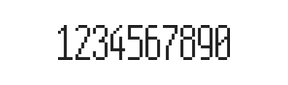 5×12数字点阵字体 ddN512AB0020