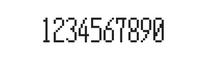 5×12数字点阵字体 ddN512AB0022