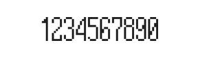 5×12数字点阵字体 ddN512AB0023