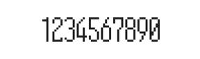 5×12数字点阵字体 ddN512AB0025