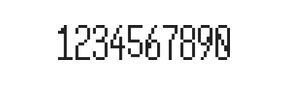 5×12数字点阵字体 ddN512AB0030
