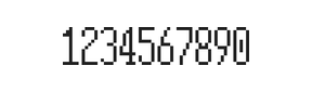 5×12数字点阵字体 ddN512AB0031