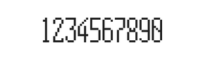 5×12数字点阵字体 ddN512AB0035