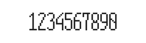5×12数字点阵字体 ddN512AB0039