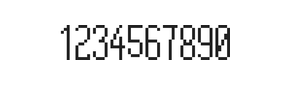 5×12数字点阵字体 ddN512AB0044