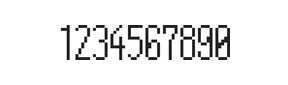 5×12数字点阵字体 ddN512AB0045