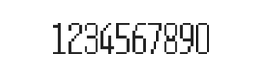 5×12数字点阵字体 ddN512AB0047