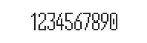 5×12数字点阵字体 ddN512AB0049