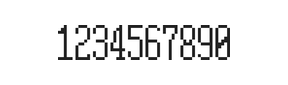 5×12数字点阵字体 ddN512AB0053