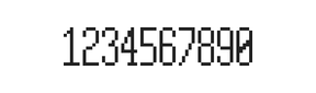 5×12数字点阵字体 ddN512AB0055