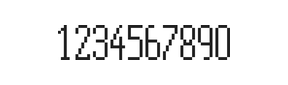 5×12数字点阵字体 ddN512AB0058
