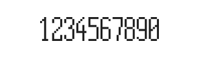 5×12数字点阵字体 ddN512AB0061