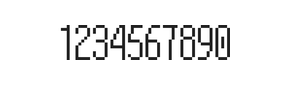 5×12数字点阵字体 ddN512AB0064