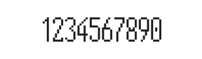 5×12数字点阵字体 ddN512AB0065